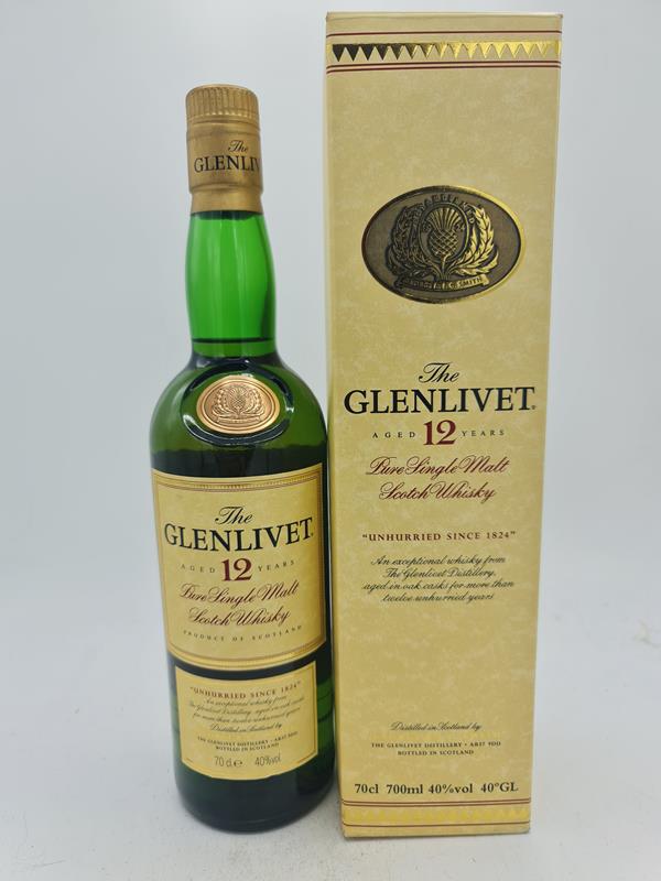 Glenlivet 12 Years Old Unhurried Since 1824 40% alc by vol 700ml NV