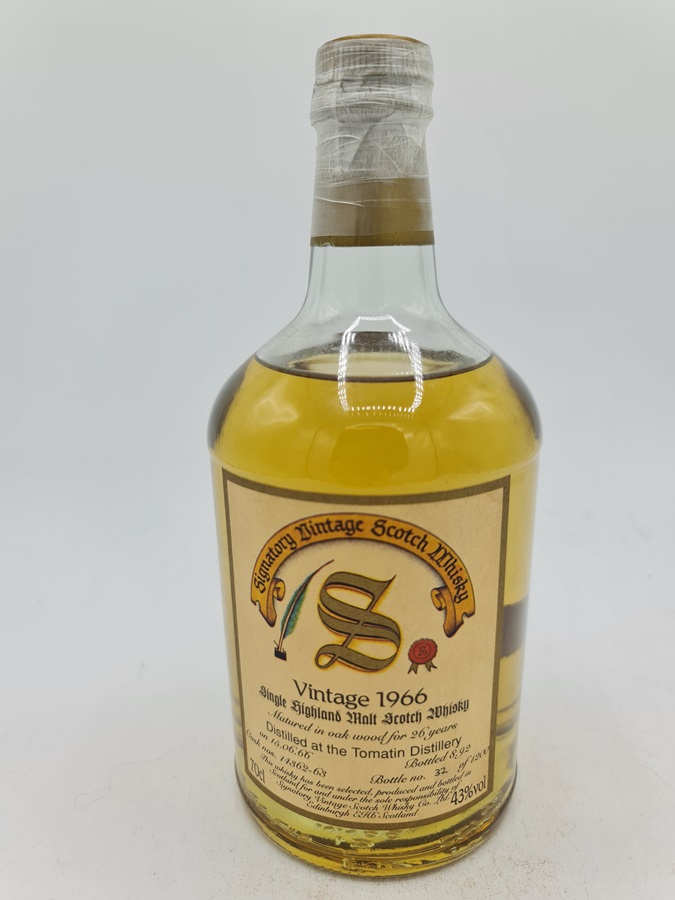 Tomatin 1966 26 Years Old bottled 1992 SV Vintage Collection Dumpy 9250 53 Single Highland Malt Whisky46% alc. 70cl bt