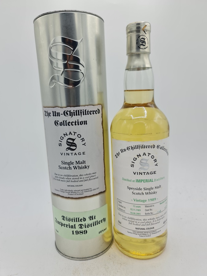 Imperial 1989 15 Years old Speyside Single Malt Whisky bottled 2005 Signatory Vintage The Un-Chillfiltered 46,0% alc by vol 700ml OC