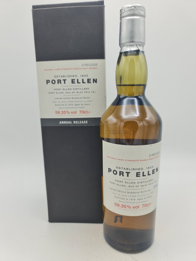 Port Ellen 2th Release 24 Years Old 1978 bottled 2002 Diageo Special Releases 59.35% alc by vol. 700ml