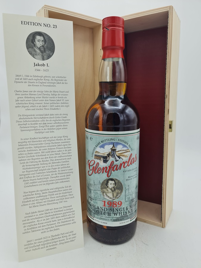 Glenfarclas 1989 bottled 2019 Highland Single Malt Scotch Whisky Edition No. 23 Jakob I. 46% alc by vol. 70cl OWC