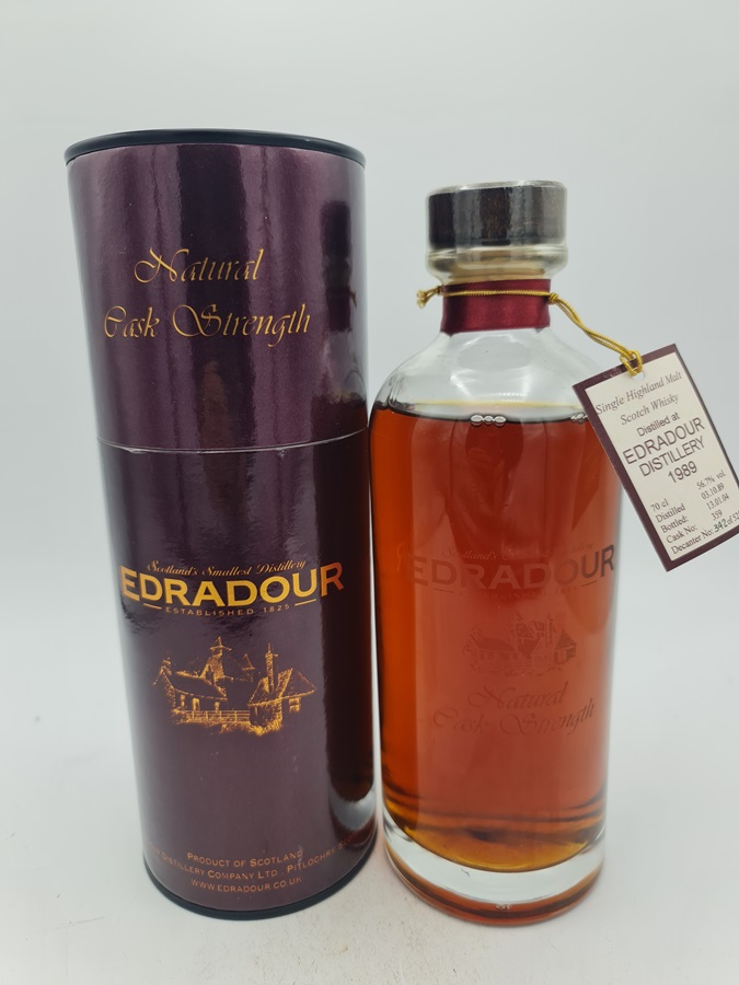 Edradour 1989 14 Years Old bottled 2004 Single Highland Malt Scotch Whisky Natural Cask Strength Cask 359 56,7% Ibisco Decanter 525 bot. OC