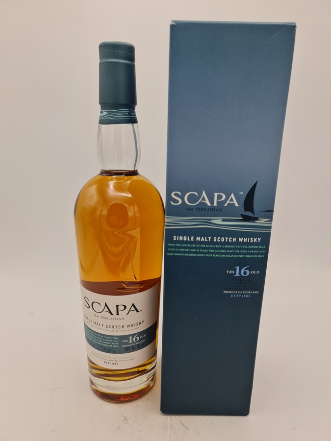 Scapa 16 Years Old The Orcadian Single Malt Scotch Whisky 40% alc by vol 700ml with OC