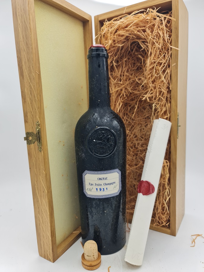 Lheraud vintage 1931 Cognac Fine Petit Champagne 700ml 40% alc. by vol with OWC
