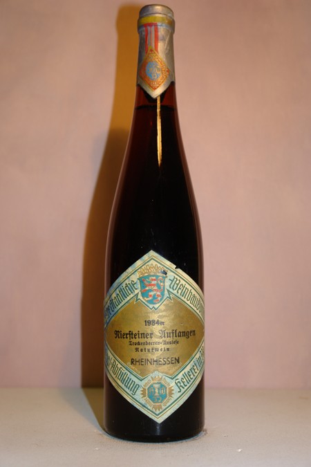 Staatliche Weinbaudomne Mainz - Niersteiner Auflangen Riesling Trockenbeerenauslese naturrein 1934