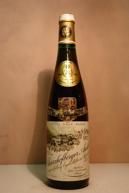Egon Mller zu Scharzhof - Scharzhofberger Riesling Eiswein-Auslese Goldkapsel Versteigerungswein 1977