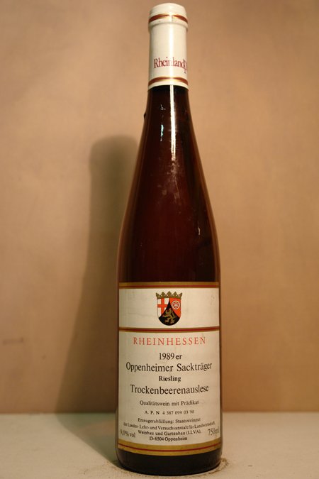 Staatliche Weinbaudomne Oppenheim - Oppenheimer Sacktrger Riesling Trockenbeerenauslese 1989