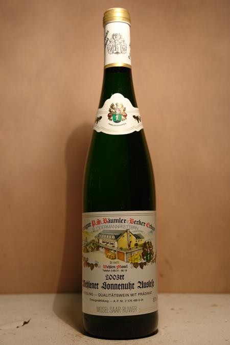 Weingut Bumler-Becker - Wehlener Sonnenuhr Riesling Auslese 2003