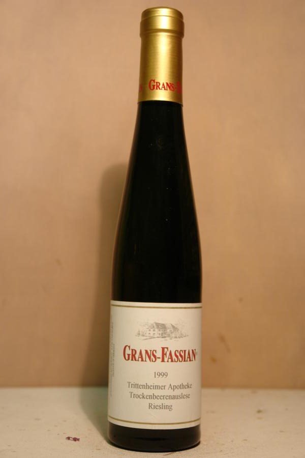 Grans-Fassian - Trittenheimer Apotheke Riesling Trockenbeerenauslese Goldkapsel 1999 375ml