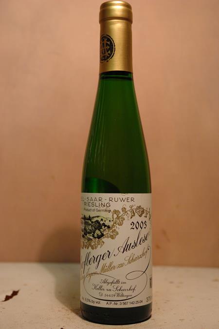 Egon Mller zu Scharzhof - Scharzhofberger Riesling Auslese Goldkapsel  Versteigerungswein 2003 375ml