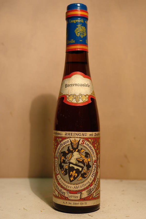 Freiherr Langwerth von Simmern - Rauenthaler Baiken Riesling Beerenauslese 1971 375ml