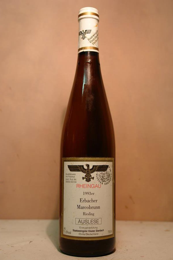Hessische Staatsweingter Kloster Eberbach - Erbacher Marcobrunn Riesling Auslese Versteigerungswein 1993