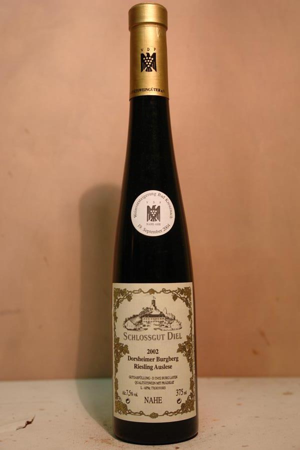 Schlossgut Diel - Dorsheimer Burgberg Riesling Auslese Goldkapsel Versteigerungswein 2002 375ml